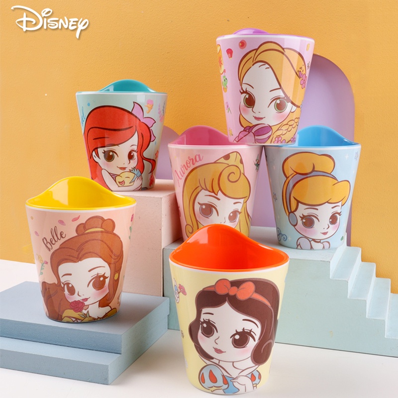 Ly nước hoạt hình Disney nhựa melamine mới 2022 hình Minnie Mickey Elsa Car Princess Sulley cho bé