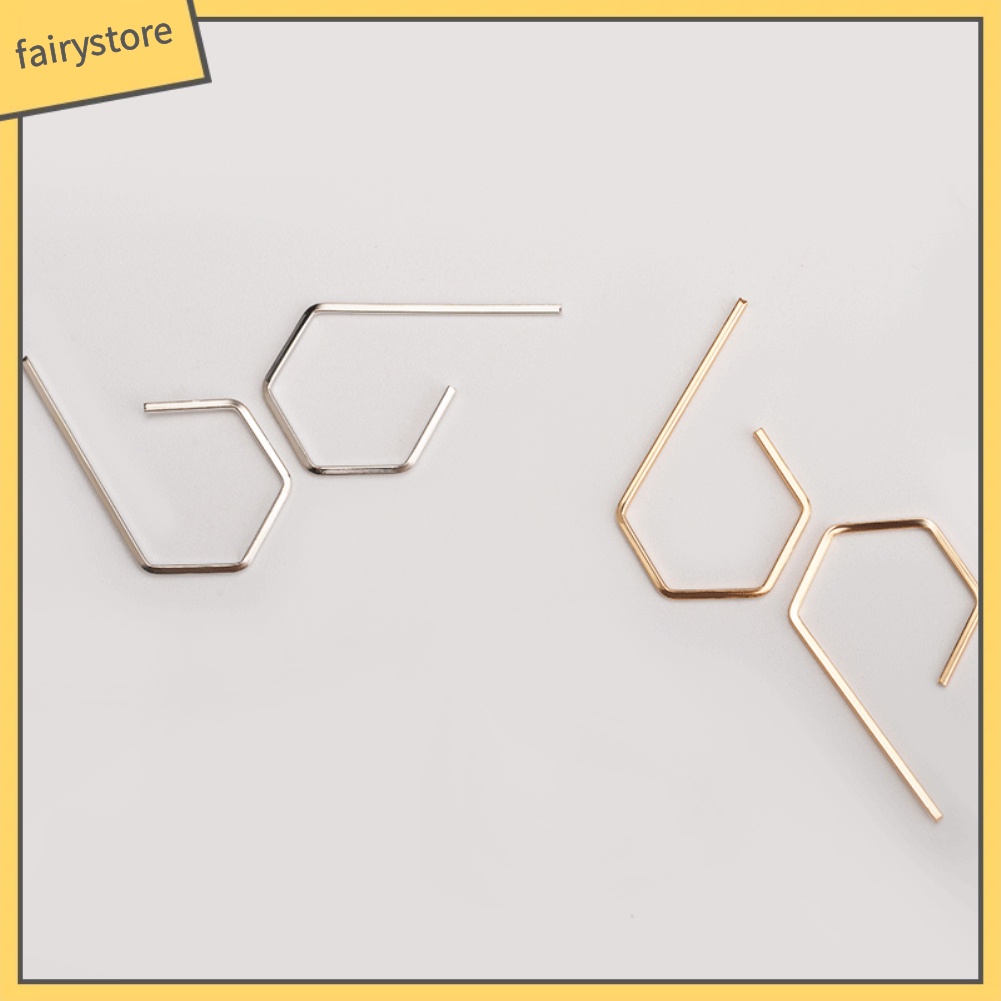 Đôi khuyên tai bằng hợp kim kiểu hình học độc đáo thời trang cho nữ