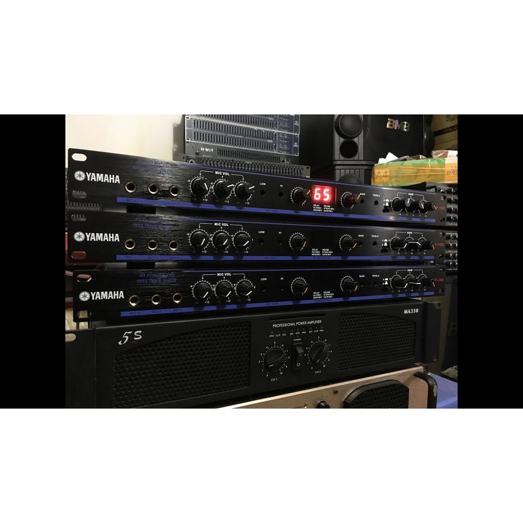 Vang Số Chỉnh Cơ Karaoke Yamaha DSP100  - Vang chất lượng tốt , tặng 2 jack canon kết nối