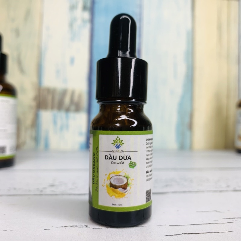 Dầu dừa ép lạnh nguyên chất 100%  - Coconut Oil Organic 10ml-50ml | Bột Natural