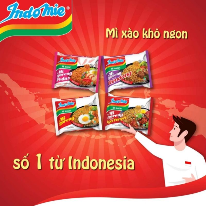 Mì xào khô Indomie các vị