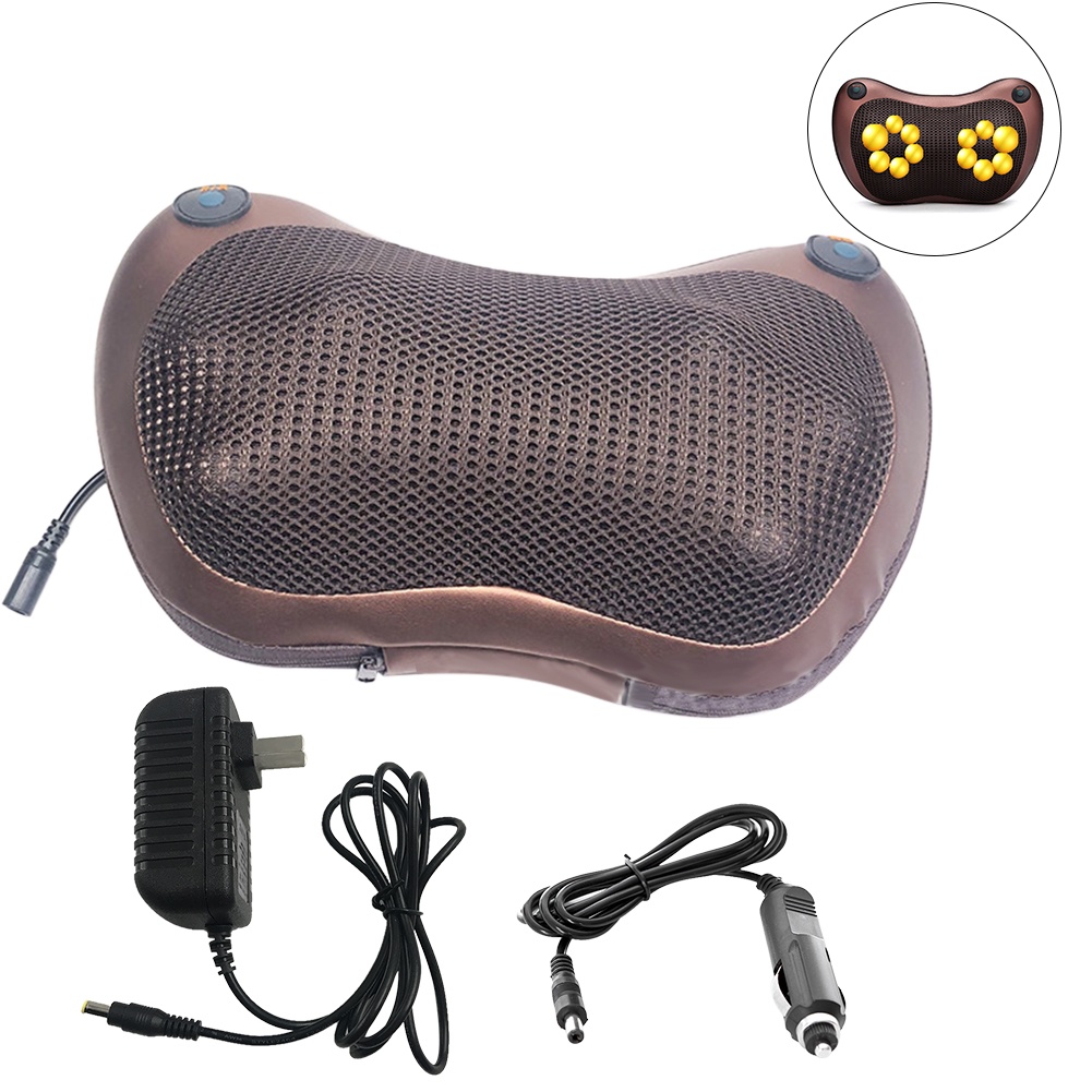 JP1 Car Home Cervical Massager, Neck, Waist and Back, Whole Body Electric Multifunctional Low-voltage Heating Massage Pillow