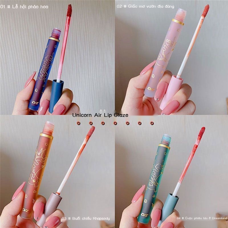 Son Lì CVZ Lên Màu Siêu Chuẩn Siêu Xinh, Tông Màu  Son Đẹp, Quyến Rũ, Mềm Mịn, Lâu Trôi, Chống Thấm Nước, Không Dính Ly