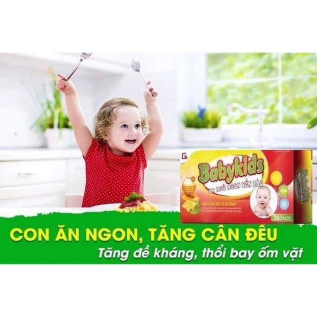 BABYKIDS ĂN NGỦ NGON YẾN SÀO (Siro Ăn Ngon)