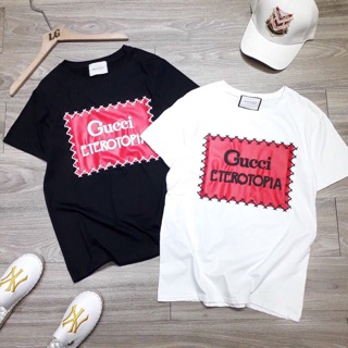 Áo phông in chữ gucci