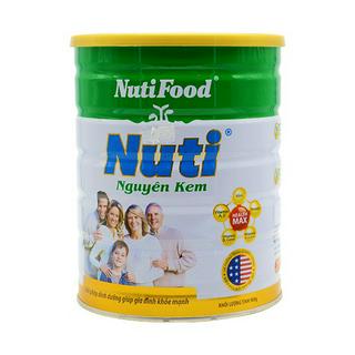 Sữa bột nuti nguyên kem hộp thiếc 900g