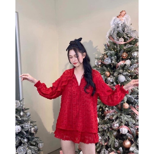 thanh lý set đồ đỏ size s của el rever by elpis