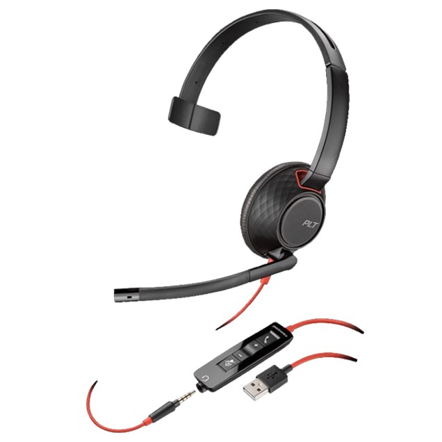 Tai nghe Plantronics Blackwire C5210 USB-A - Bảo hành 12 tháng- Hàng chính hãng