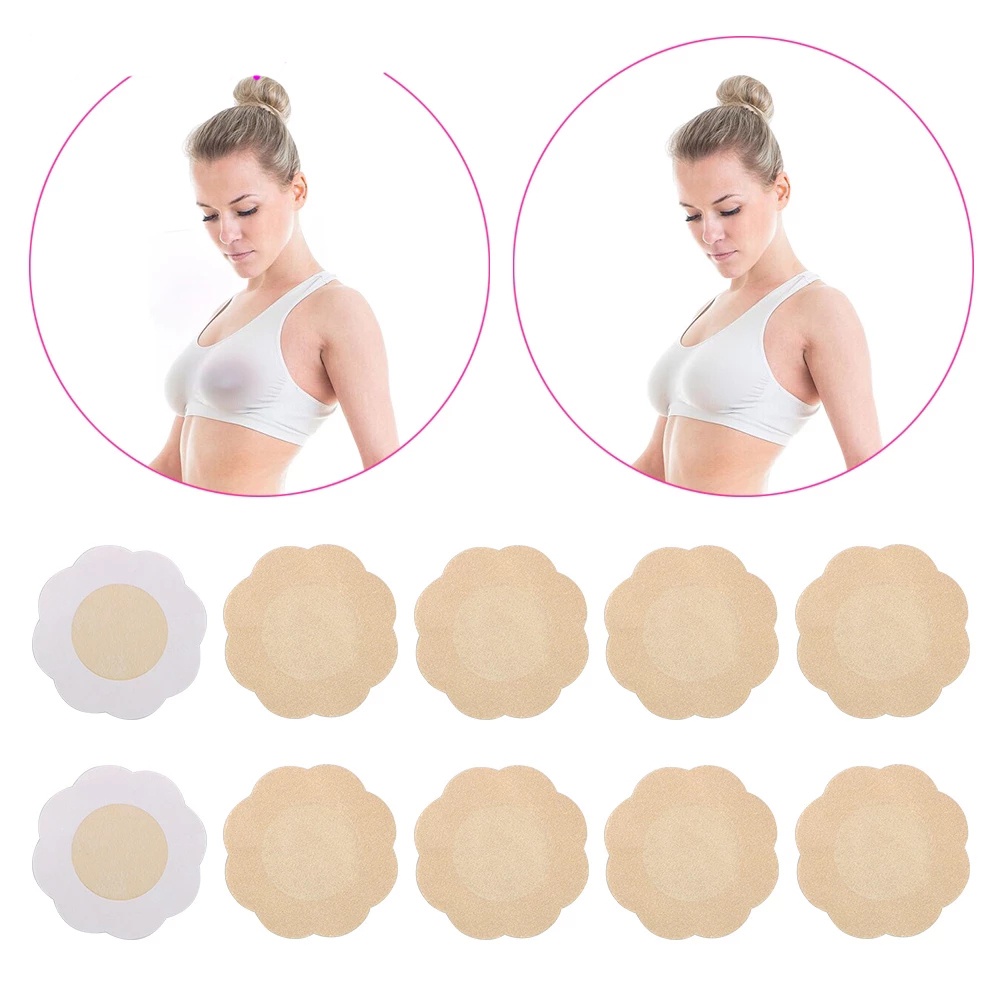 Set 5 cặp miếng dán ngực vải không dệt dùng một lần tiện lợi cho nữ