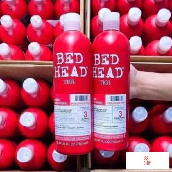 Bộ gội xả Tigi Bed head đỏ siêu mượt tóc - cặp dầu gội xả tigi đỏ (750ml -750ml)