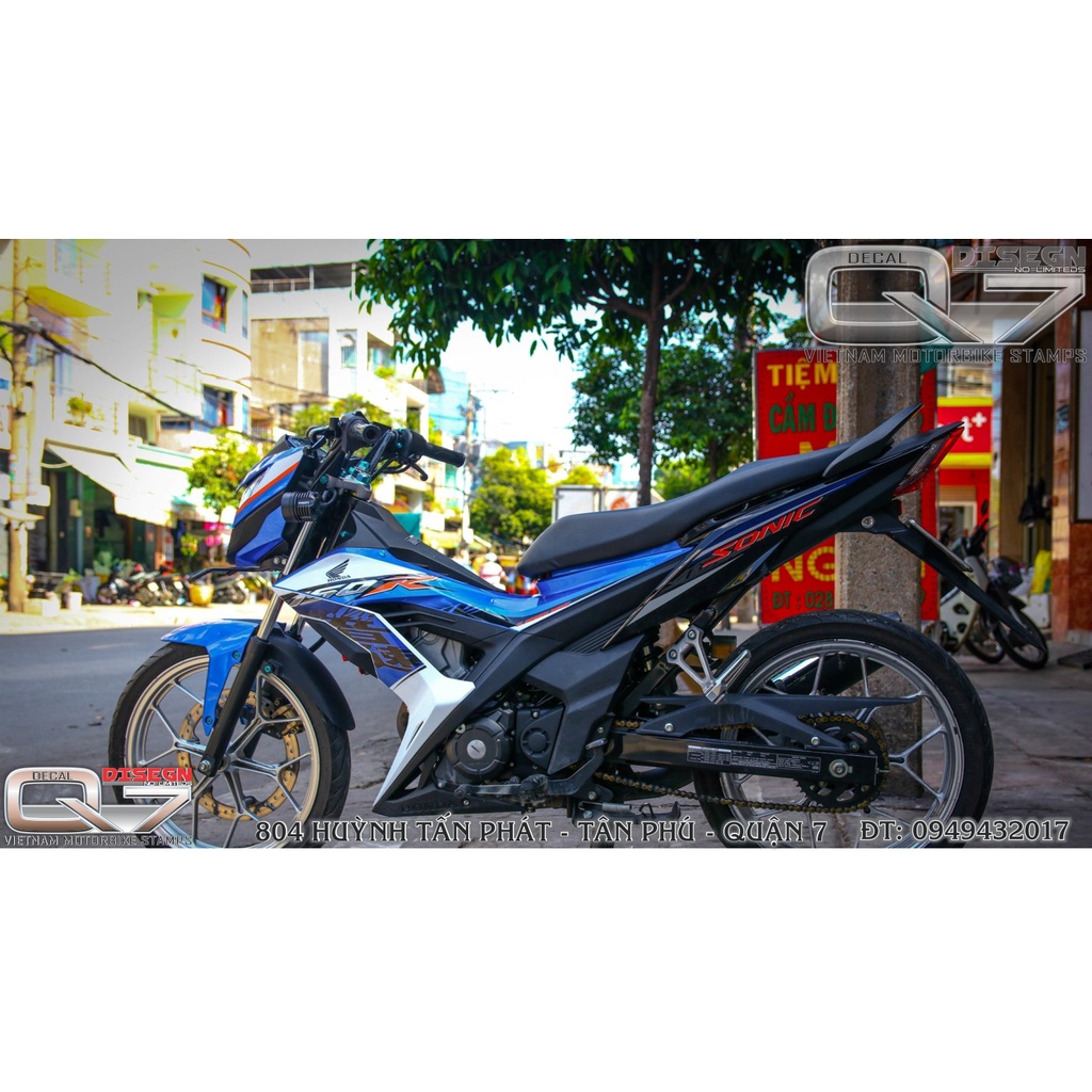 Tem Rời SONIC 150 Xanh Đen - decalq7