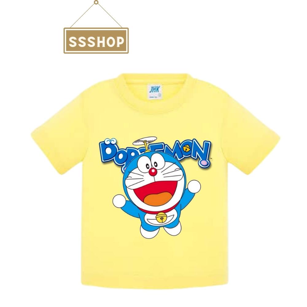 Áo thun trẻ em💖Áo cotton mát mịn họa tiết Doraemon siêu dễ thương cho bé trai và bé gái - SSSHOP 03