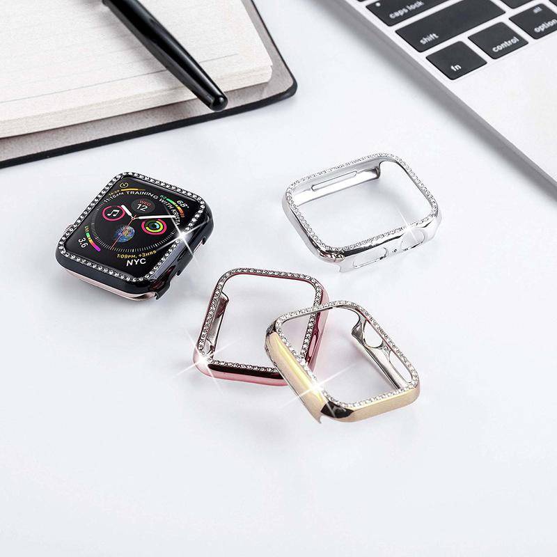 Ốp Bảo Vệ Đính Kim Cương Giả Dành Cho Apple Watch Series 7 6 5 4 3 2 1 SE iWatch 40mm 44mm 41mm 45mm 42mm 38mm