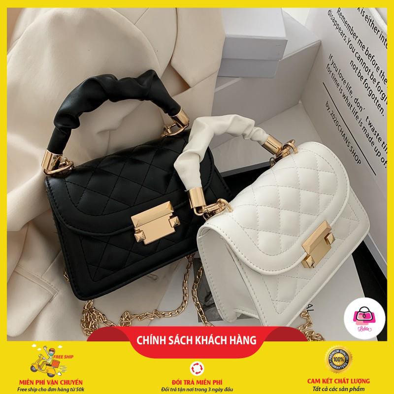 [Hot Sale] Túi Đeo Chéo Quai Nhúm Túi Xách Nữ Phong Cách Hàn Quốc Màu Đen, Trắng, Vàng, Tím Xanh Siêu Đẹp TXQN | BigBuy360 - bigbuy360.vn