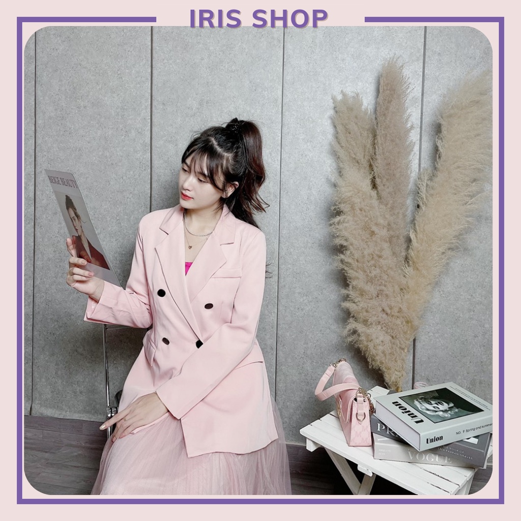 Áo vest nữ blazer hàn quốc công sở 2 lớp cao cấp Iris shop AK01