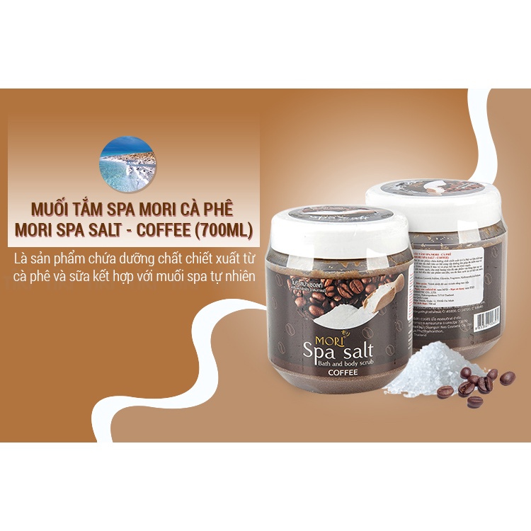 Muối Tắm Tẩy Tế Bào Chết MORI Hương Cà phê 700g