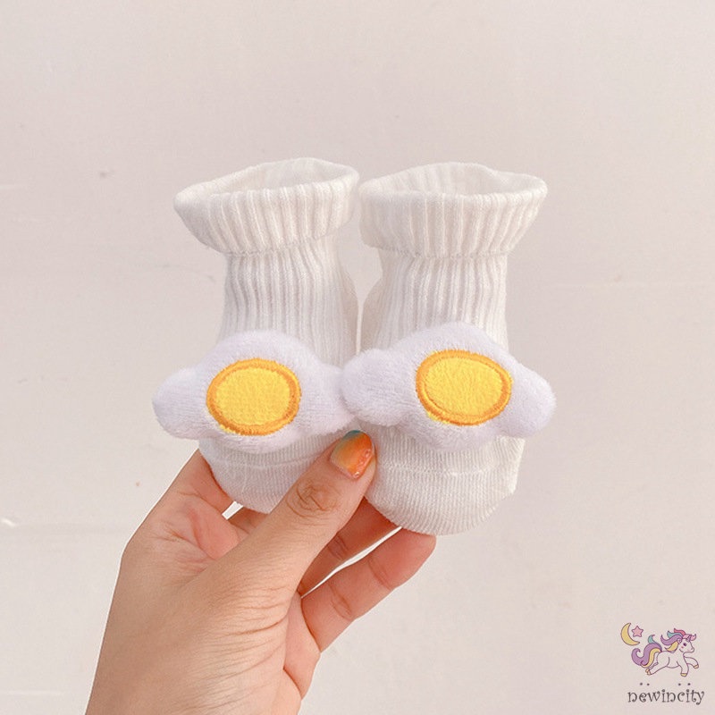 Vớ dệt kim chống trượt họa tiết hoạt hình phong cách Hàn Quốc cho bé gái