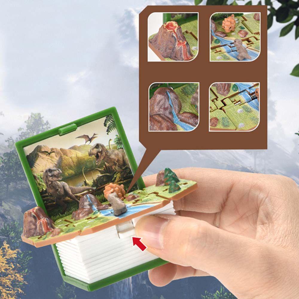 Móc Khóa Hình Quyển Sách Khủng Long 3D Dễ Thương