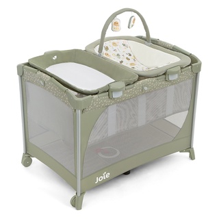 [BH 1 NĂM] GIƯỜNG CŨI TRẺ EM JOIE COMMUTER CHANGE & SNOOZE LINEN GRAY/ LEO