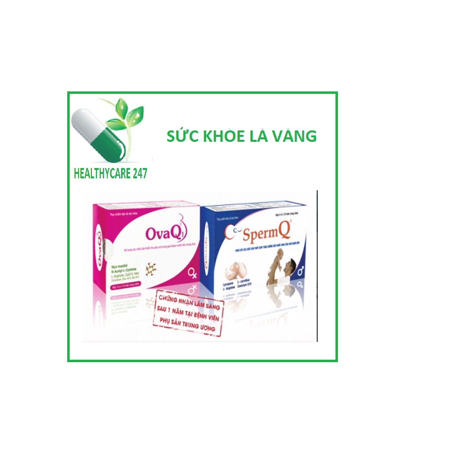 Bộ Đôi Ovaq1 Và Spermq Giúp Hỗ Trợ Sinh Sản Ở Nam Và Nữ, Giải Quyết Nỗi Lo  Hiếm Muộn, Vô Sinh - Healthrcare247 | Shopee Việt Nam