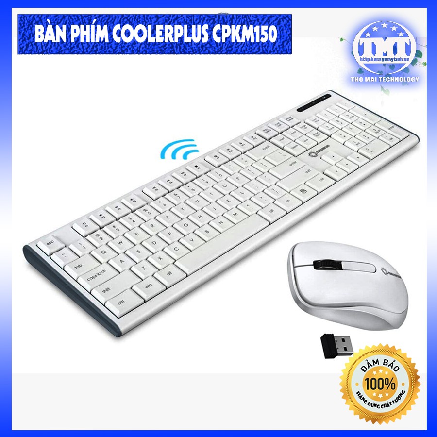 Bộ chuột bàn phím không dây Coolerplus CPK M150 gọn nhẹ và tiện dụng chơi game TMT