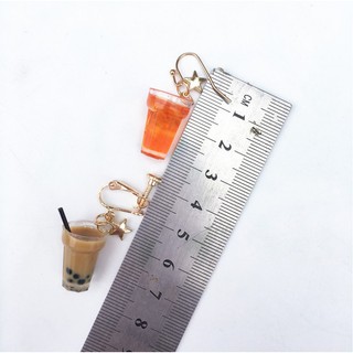 Bông tai hình trà sữa