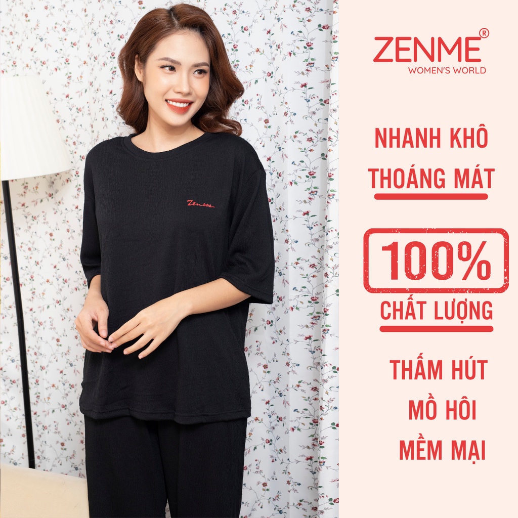 Đồ bộ nữ mặc nhà, đồ ngủ form rộng (có Bigsize) chất liệu Cotton xốp mềm mịn thoáng mát Zen Me BTX0822