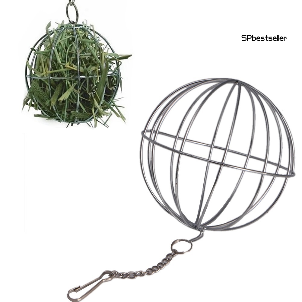 Bóng Đựng Thức Ăn Cho Thỏ Bằng Thép Không Gỉ Có Móc Treo Tiện Dụng