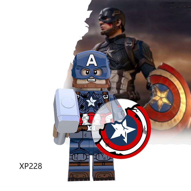 Mô Hình Lắp Ráp Lego Xp228 Hình Nhân Vật Captain America Cho Bé