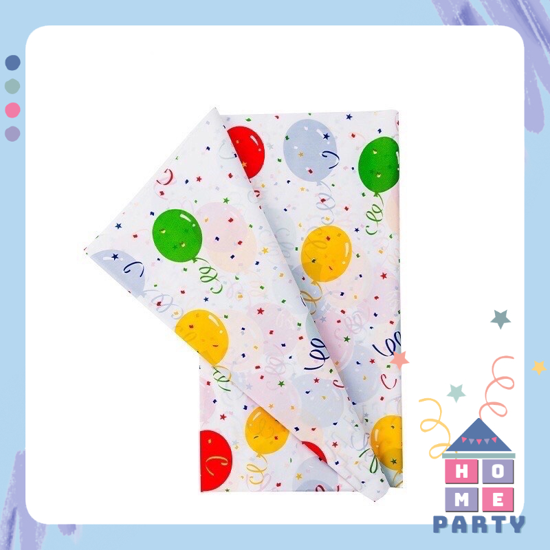 Khăn Trải Bàn Hình Bóng Bay Sắc Màu Trang Trí Sinh Nhật - Đầy Tháng - Thôi Nôi -  Happy Birthday - Decor Party