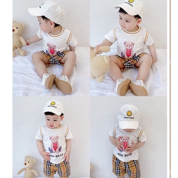 (SIÊU PHẨM) BỘ CỘC TAY MINI BEAR SỐ 82 CHO BÉ TRAI BÉ GÁI 8-18KG