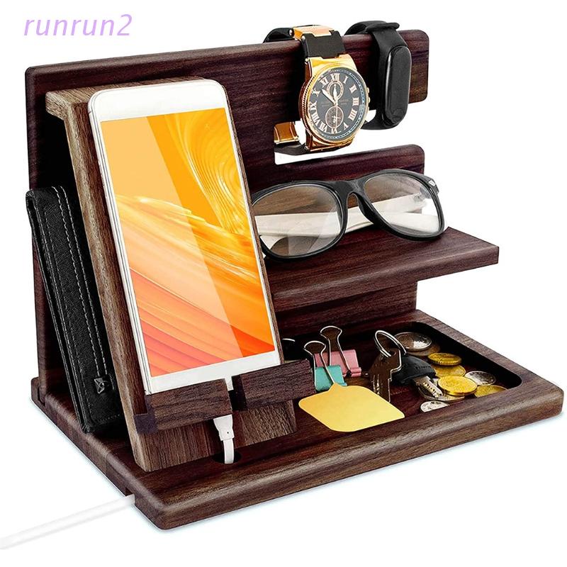 Giá Đỡ Điện Thoại/Đồng Hồ Để Bàn Bằng Gỗ Tiện Dụng