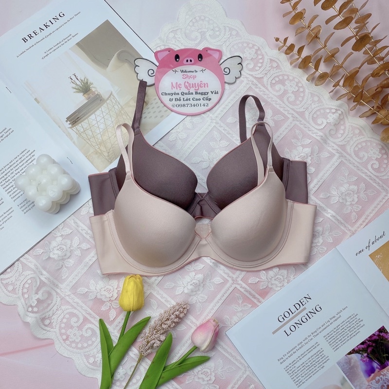 Áo lót xuất dư quả trơn nâng ngực, mút liền mỏng 1cm chống xệ dành cho form ngực to- HÀNG CAO CẤP