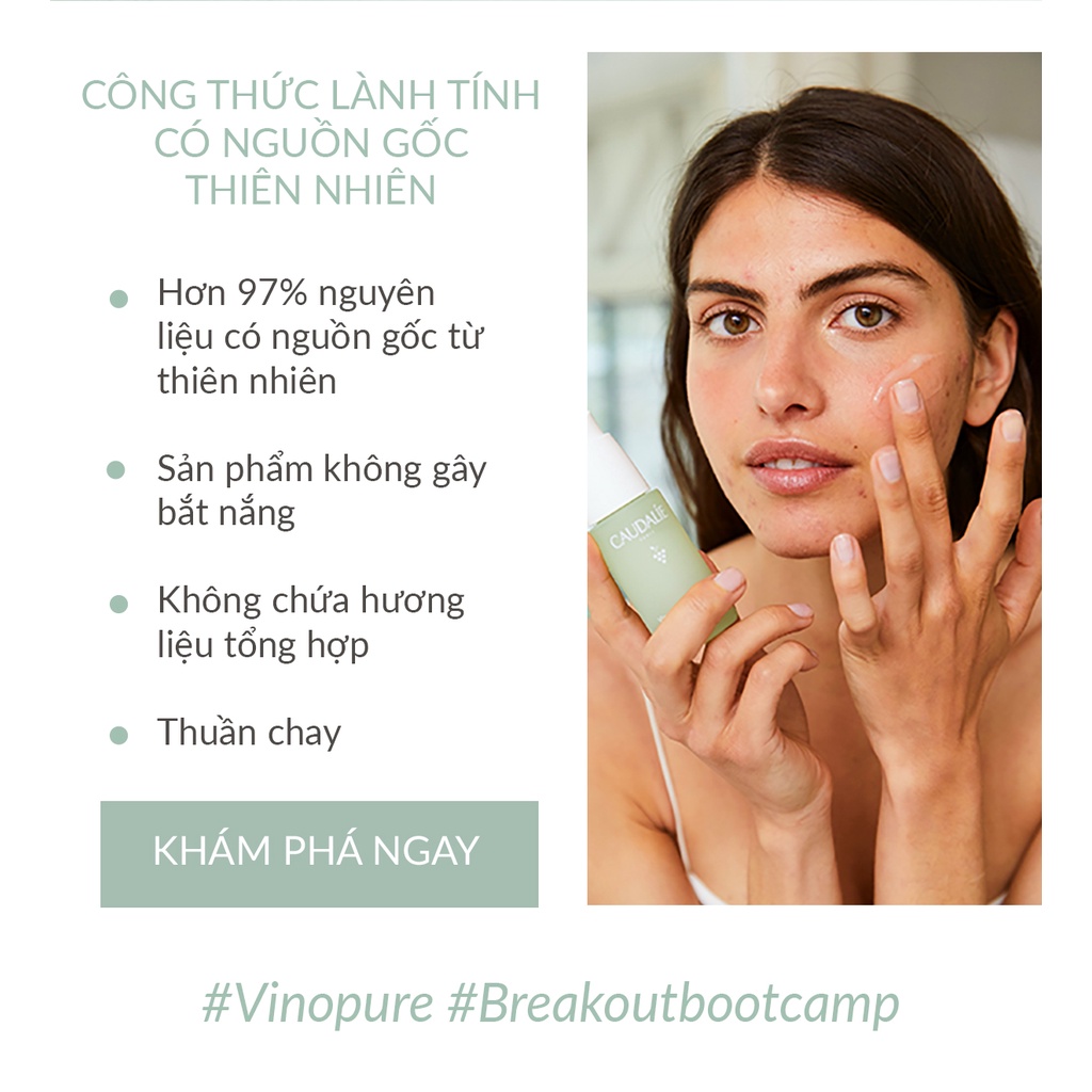 [Mã COSCAUDAT3 -8% đơn 250K] Serum kiểm soát và cải thiện mụn Caudalie Vinopure Blemish Control Salicylic Serum 30ml
