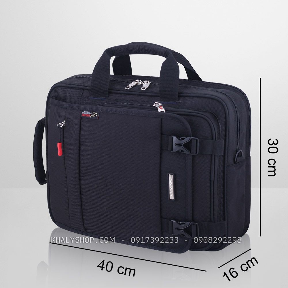 Balo , cặp đa năng học sinh cấp 2,3 thương hiệu Kim Long 201 màu đen - 735NBLKL201 ( 40x16x30cm ) | BigBuy360 - bigbuy360.vn