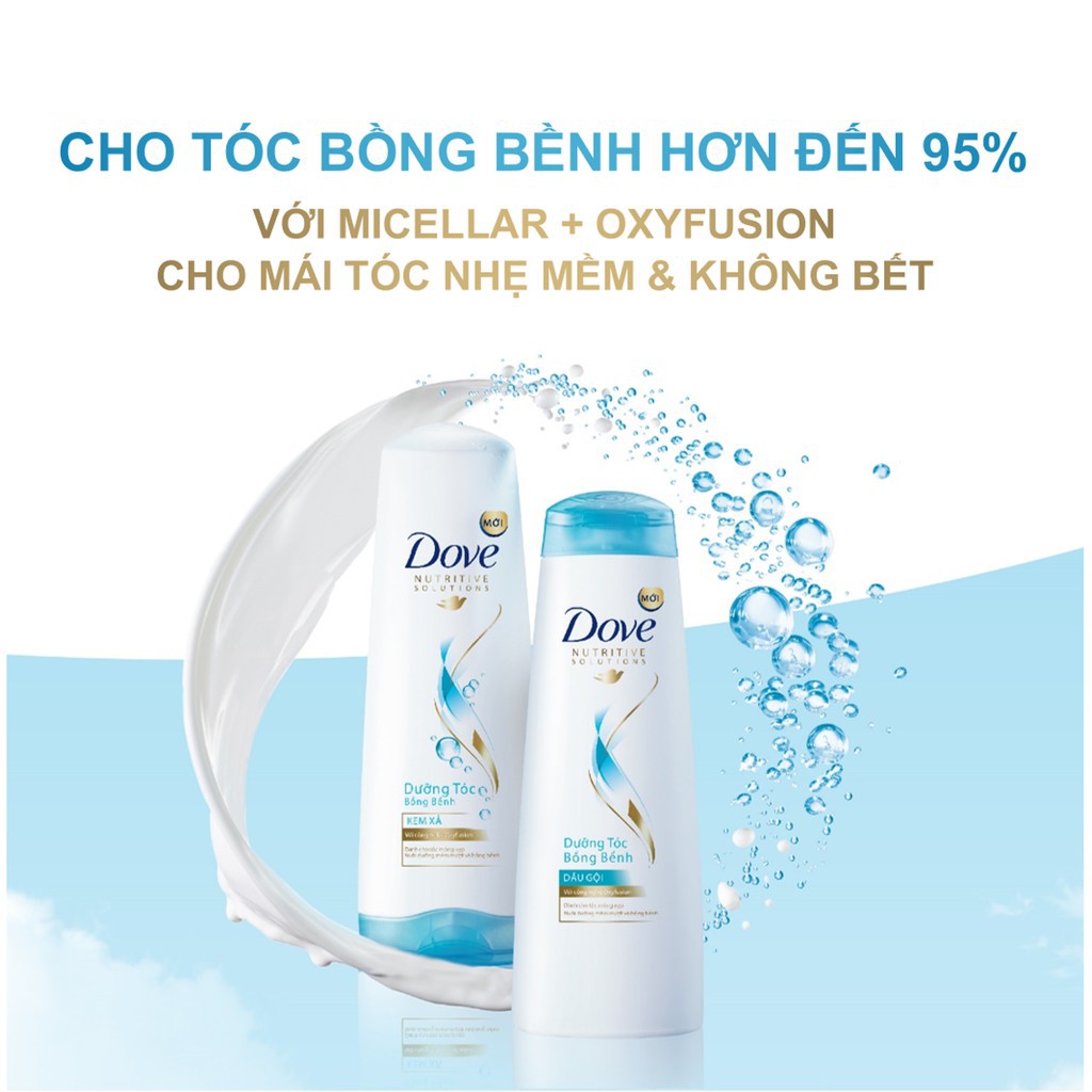 Combo Dove Dưỡng Ẩm bồng bềnh Dầu gội 640g và Kem xả 320g