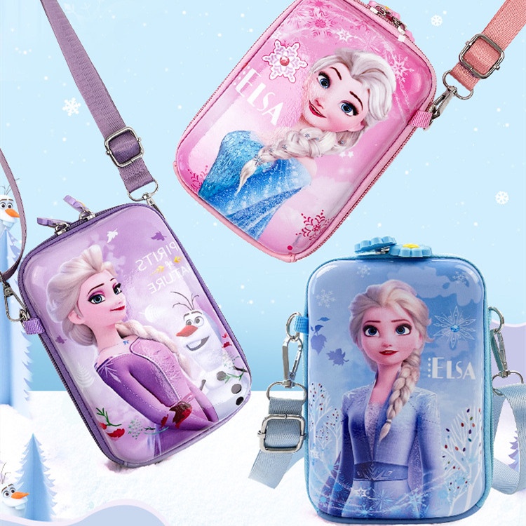 SABUY Frozen Elsa Kids Sling Bag Disney Mickey Minnie Children Crossbody Bag Túi chống thấm nước Phim hoạt hình dễ thương