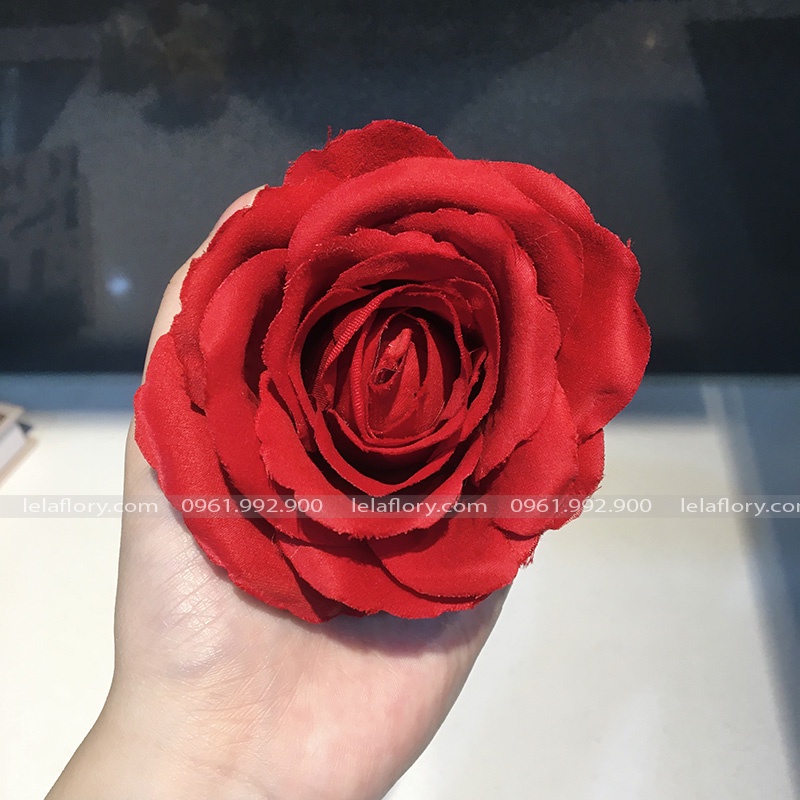 Đầu Bông Hoa Hồng Nhung Cao Cấp Nhiều Màu, Hoa Lụa hồng nhung Thích Hợp cắm lọ Trang Trí, Decor Nhà Cửa - HOG0004