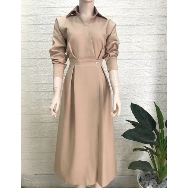 Đầm sơ mi dáng dài tay dài siêu đẹp