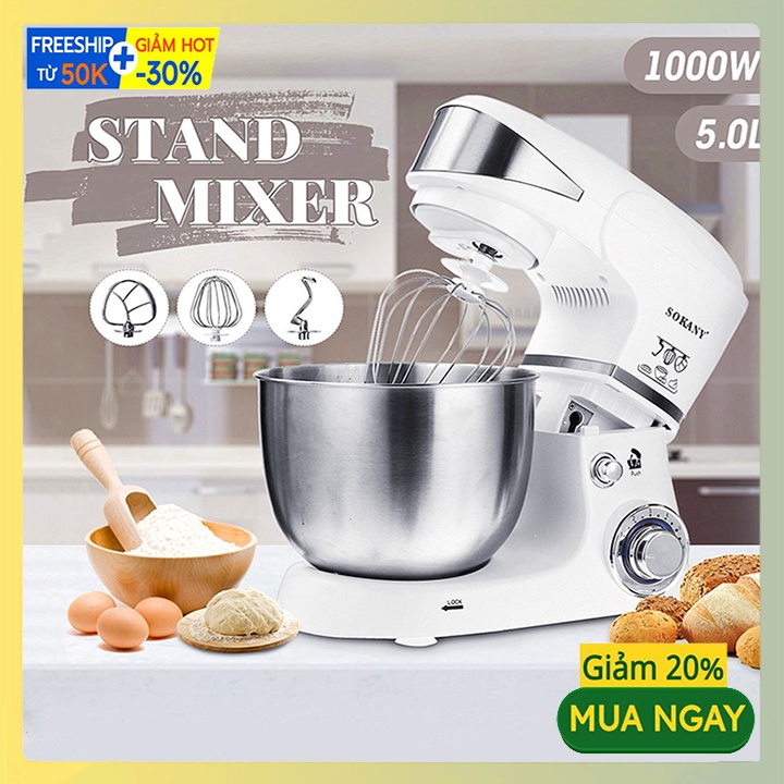 Máy trộn bột SOKANY 1000W -[Đại lý Chính Hãng] Máy nhồi bột tự động