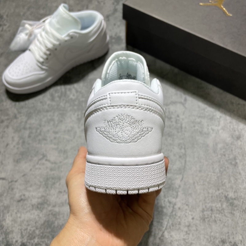 GIÀY JD1 LOW FULL WHITE LAI AU DA THẬT