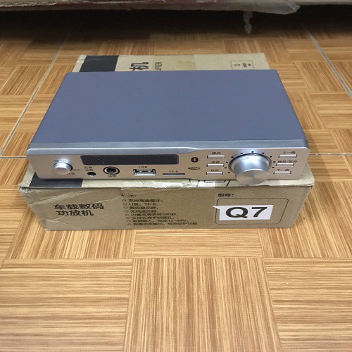 Amply mini 12v 24v bluetooth Q7 loại xịn cao cấp, âm li xe hơi