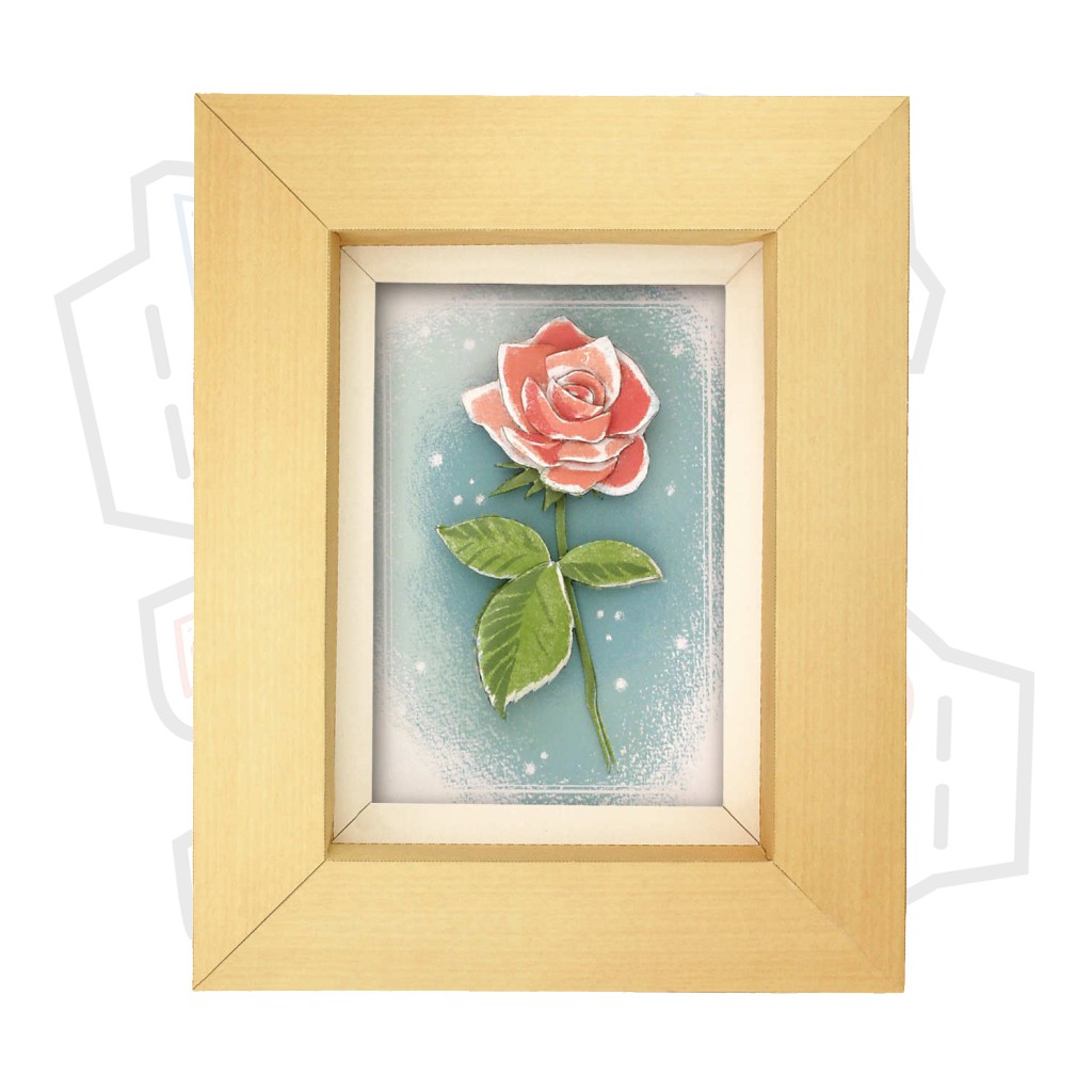 Mô hình giấy đồ vật Tranh hoa hồng