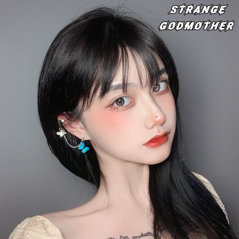 1 Khuyên Vành Tai Hình Bướm Xanh Phong Cách Retro