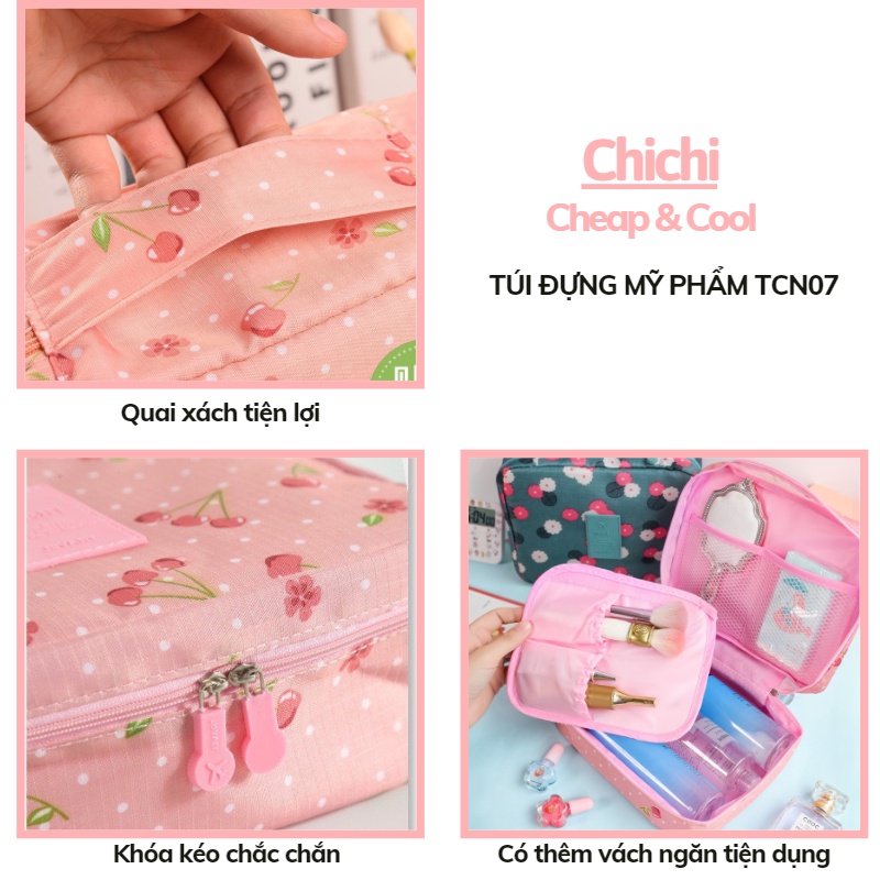 Túi đựng mỹ phẩm đồ cá nhân du lịch nhỏ gọn đẹp cute đa năng cao cấp ChiChi TCN07
