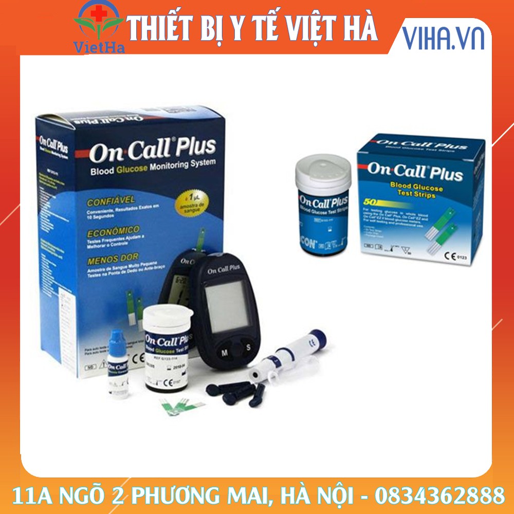 Máy đo đường huyết On Call Plus Nhập Mỹ +25 que thử