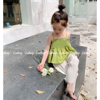 Xả set cốm 2 dây quần dập ly bé gái