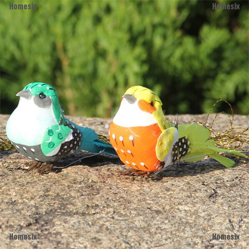 [HoMSI] 1pc mini decorative cute toys artificial foam feather mini birds craft birds z SUU