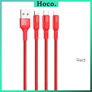 Cáp Sạc Đa Năng Dây Sạc 3 Đầu Hoco X26 Ligting Micro Type C Iphone Android