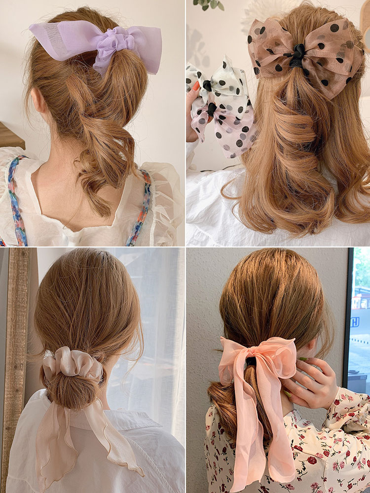 Dây buộc tóc thắt nơ xinh xắn đáng yêu dành cho nữ